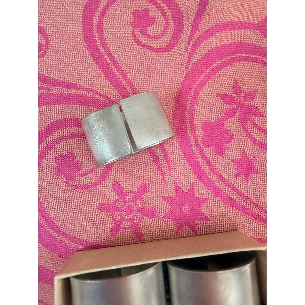 Ballena Bay Pewter Napkin Rings Set of 6 San Francisco Handcrafted Vintage Art